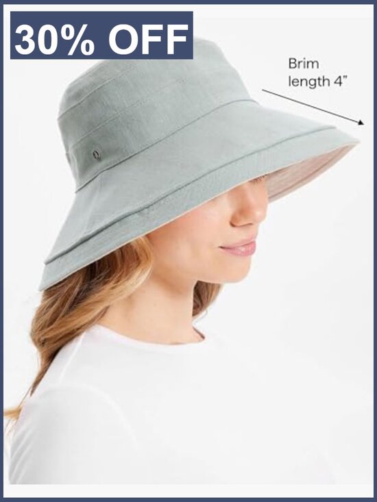 Women\'s UPF 50+ Sun Hat Packable Reversible Wide Brim Adjustable Drawstring main image 6